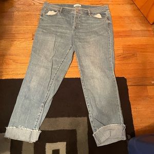 LOFT cropped light wash jeans